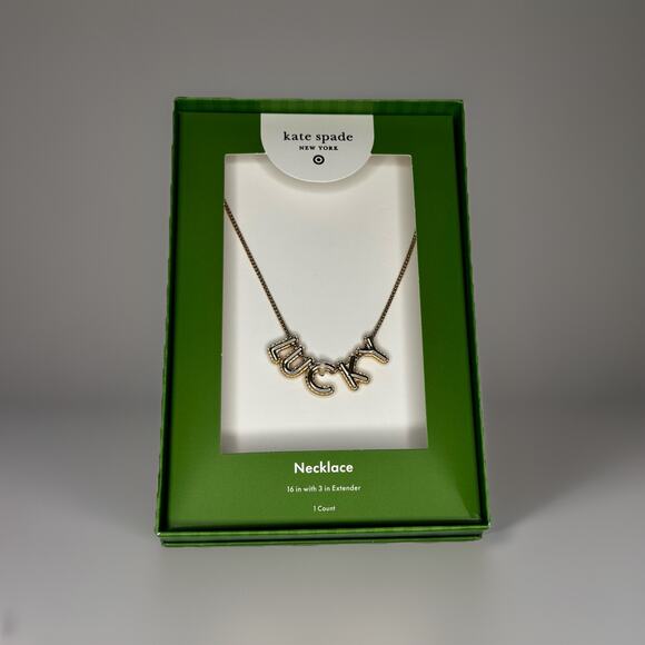 Kate Spade New York x Target Novelty LUCKY Bubble Chain Necklace 16 Inches - Picture 1 of 3